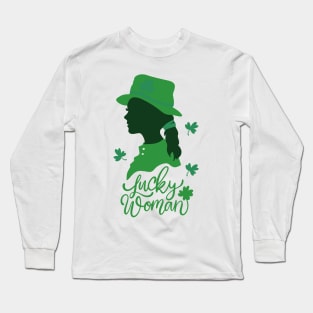 SAINT PATRICK'S DAY LUCKY WOMAN Long Sleeve T-Shirt